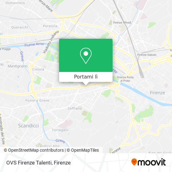 Mappa OVS Firenze Talenti