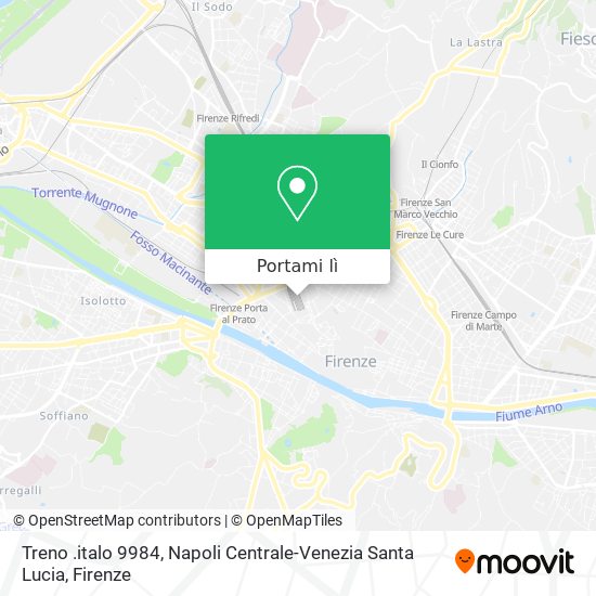Mappa Treno .italo 9984, Napoli Centrale-Venezia Santa Lucia