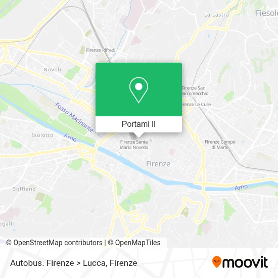 Mappa Autobus. Firenze > Lucca