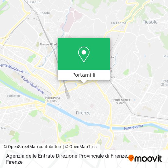 Mappa Agenzia delle Entrate Direzione Provinciale di Firenze