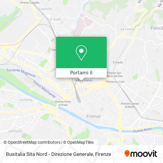 Mappa Busitalia Sita Nord - Direzione Generale