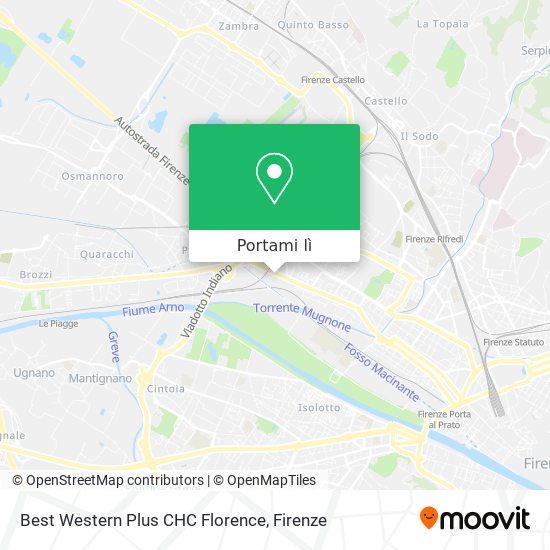 Mappa Best Western Plus CHC Florence