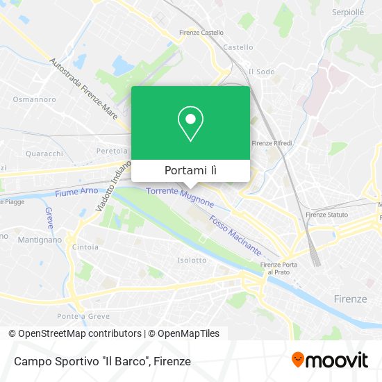 Mappa Campo Sportivo "Il Barco"