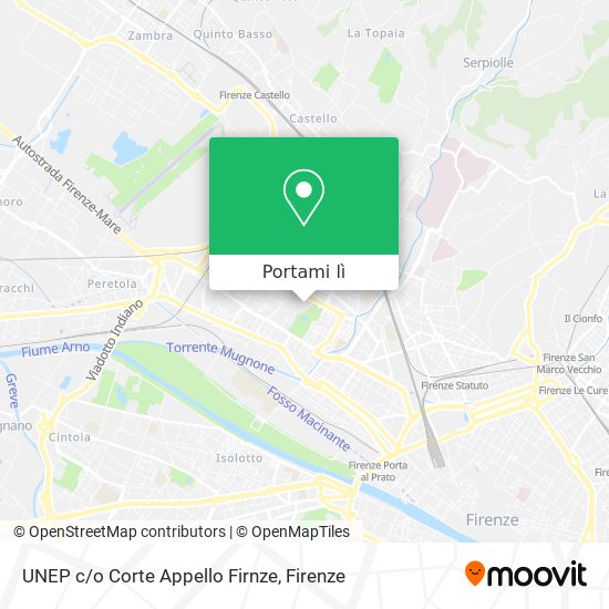 Mappa UNEP c/o Corte Appello Firnze