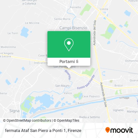 Mappa fermata Ataf San Piero a Ponti 1