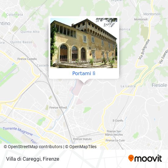 Mappa Villa di Careggi