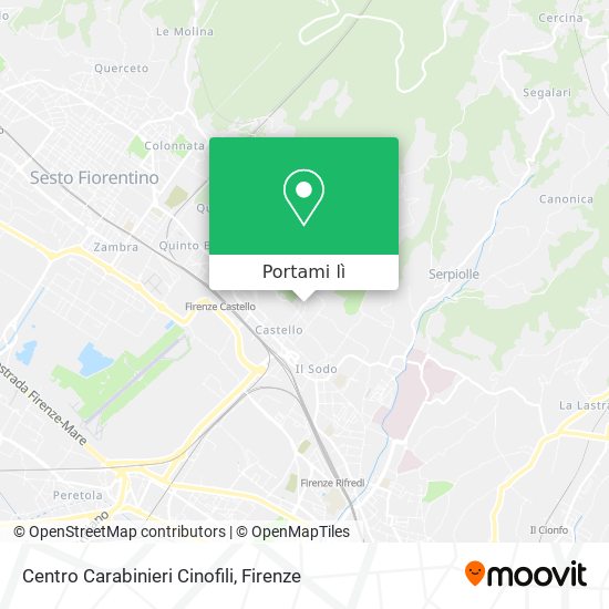 Mappa Centro Carabinieri Cinofili