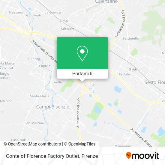 Mappa Conte of Florence Factory Outlet