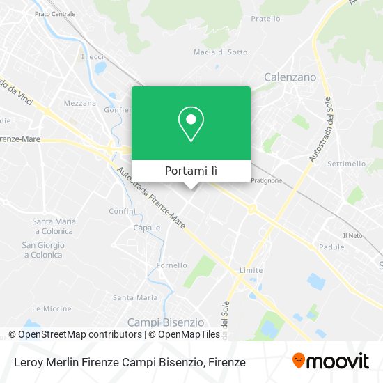 Mappa Leroy Merlin Firenze Campi Bisenzio