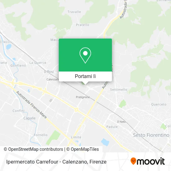 Mappa Ipermercato Carrefour - Calenzano