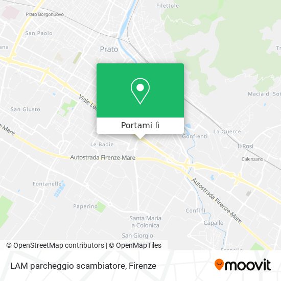 Mappa LAM parcheggio scambiatore