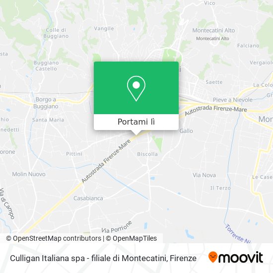 Mappa Culligan Italiana spa - filiale di Montecatini