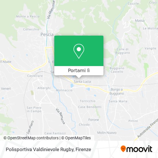 Mappa Polisportiva Valdinievole Rugby