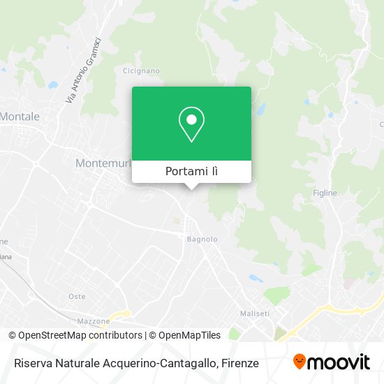 Mappa Riserva Naturale Acquerino-Cantagallo