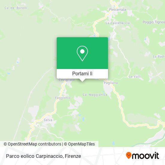 Mappa Parco eolico Carpinaccio
