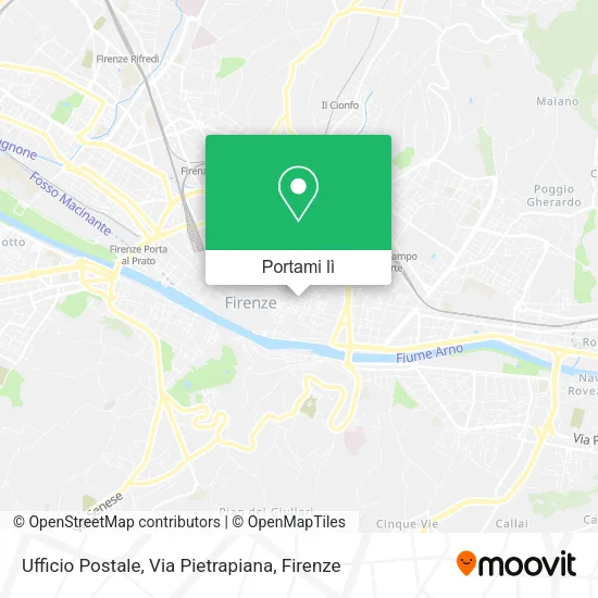 Mappa Ufficio Postale, Via Pietrapiana