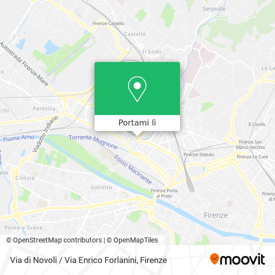 Mappa Via di Novoli / Via Enrico Forlanini