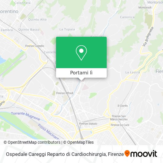 Mappa Ospedale Careggi Reparto di Cardiochirurgia