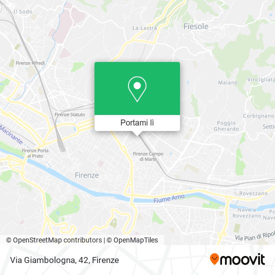 Mappa Via Giambologna, 42