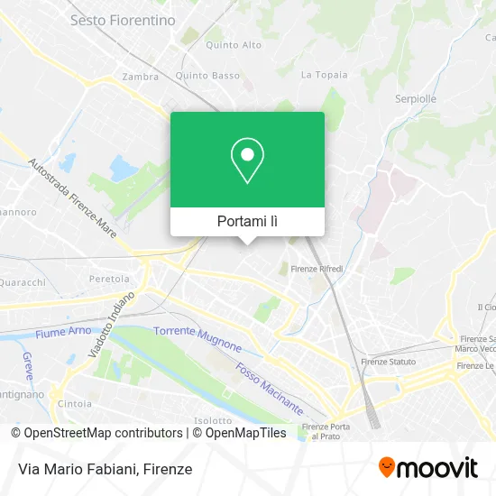 Mappa Via Mario Fabiani