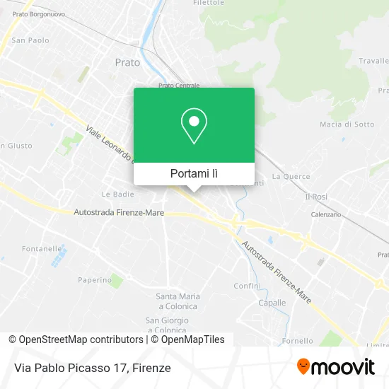 Mappa Via Pablo Picasso 17