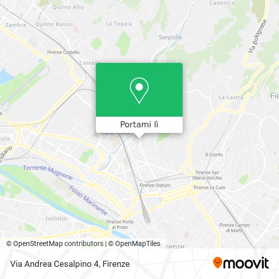 Mappa Via Andrea Cesalpino 4
