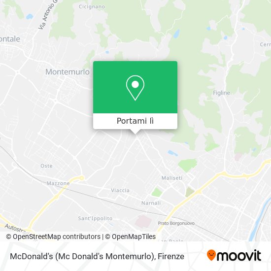 Mappa McDonald's (Mc Donald's Montemurlo)