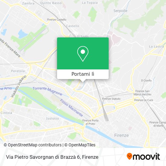 Mappa Via Pietro Savorgnan di Brazzà 6