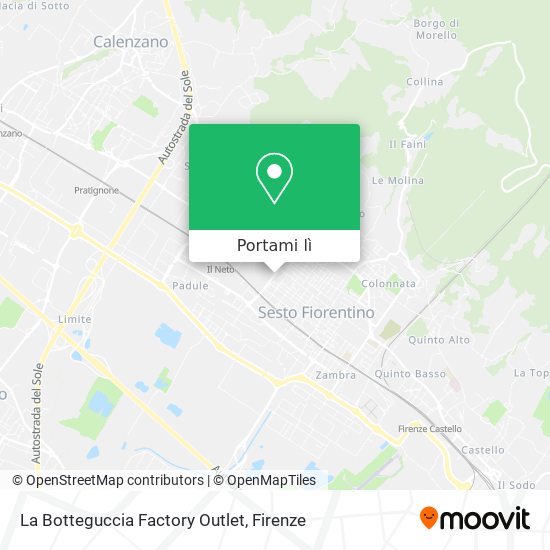 Mappa La Botteguccia Factory Outlet