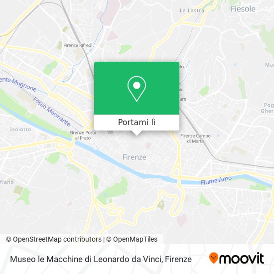 Mappa Museo le Macchine di Leonardo da Vinci
