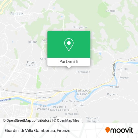 Mappa Giardini di Villa Gamberaia