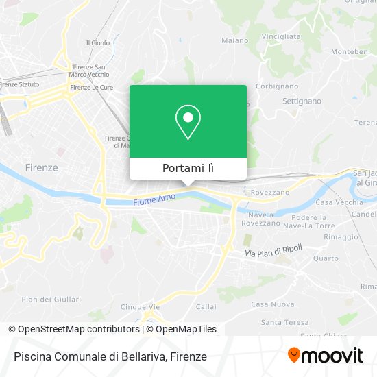 Mappa Piscina Comunale di Bellariva