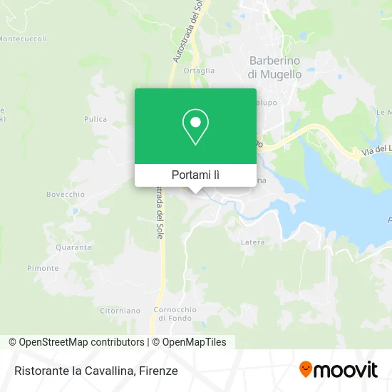 Mappa Ristorante la Cavallina