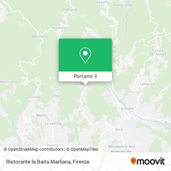 Mappa Ristorante la Baita Marliana