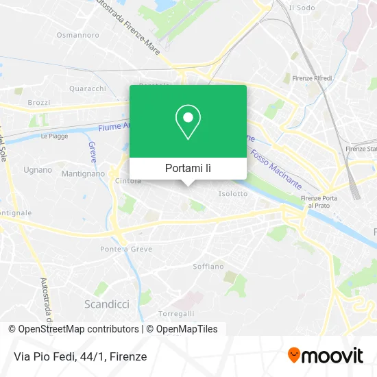 Mappa Via Pio Fedi, 44/1