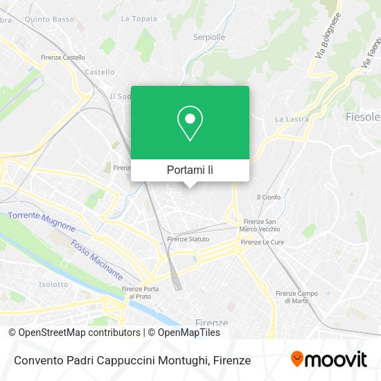 Mappa Convento Padri Cappuccini Montughi