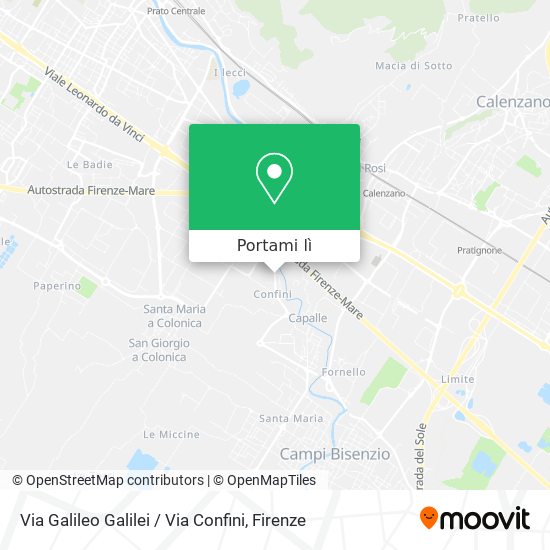 Mappa Via Galileo Galilei / Via Confini