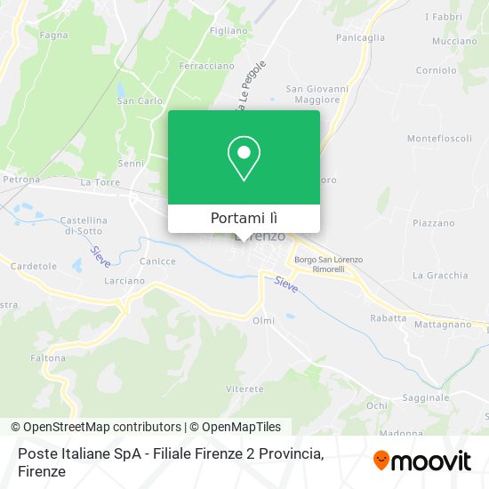 Mappa Poste Italiane SpA - Filiale Firenze 2 Provincia