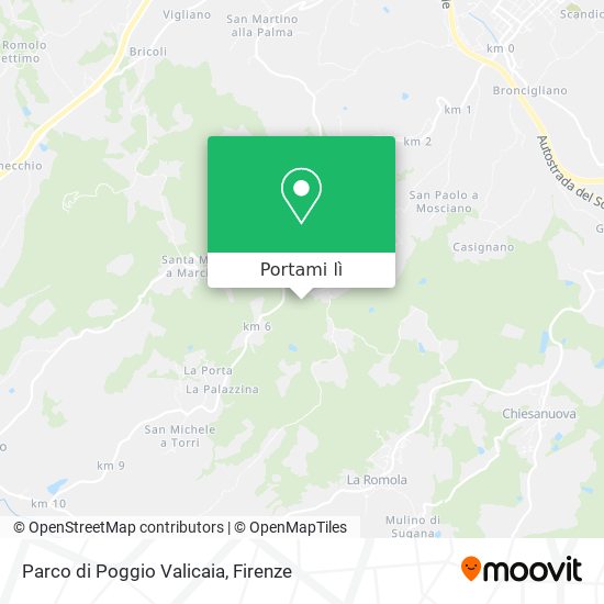Mappa Parco di Poggio Valicaia