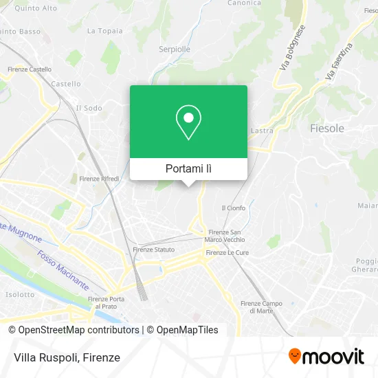 Mappa Villa Ruspoli