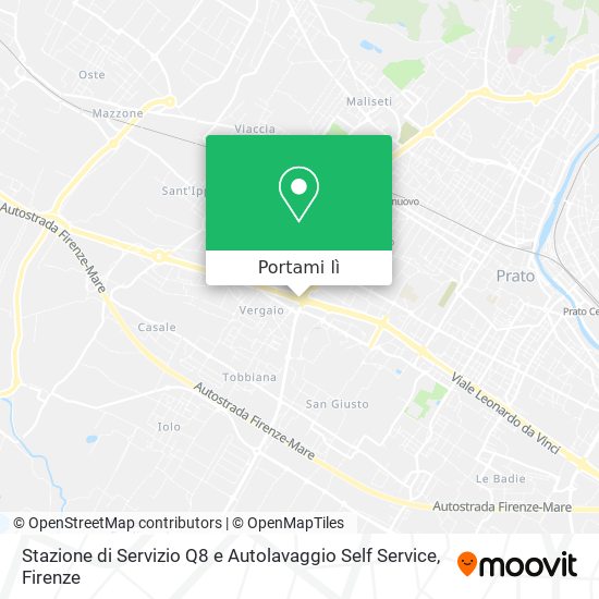 Mappa Stazione di Servizio Q8 e Autolavaggio Self Service