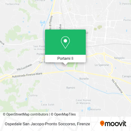 Mappa Ospedale San Jacopo-Pronto Soccorso