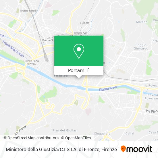 Mappa Ministero della Giustizia / C.I.S.I.A. di Firenze