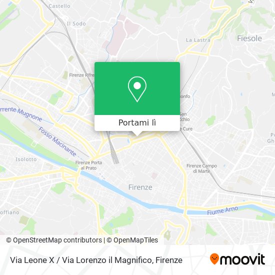 Mappa Via Leone X / Via Lorenzo il Magnifico
