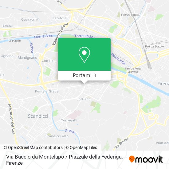 Mappa Via Baccio da Montelupo / Piazzale della Federiga