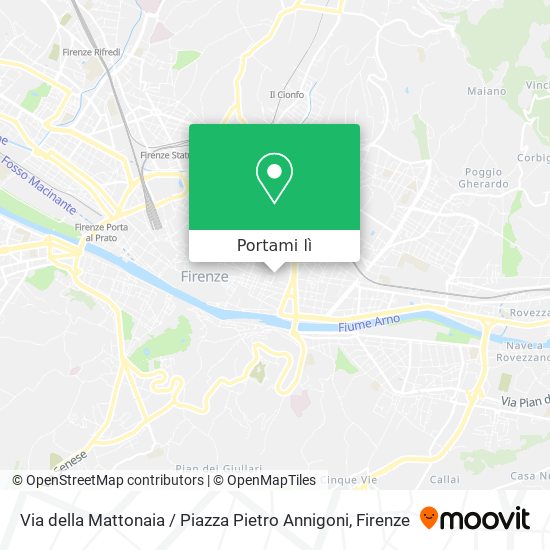 Mappa Via della Mattonaia / Piazza Pietro Annigoni