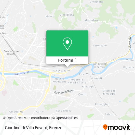 Mappa Giardino di Villa Favard