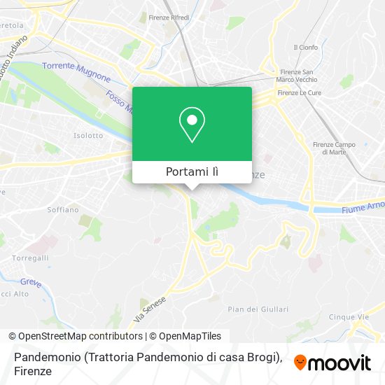 Mappa Pandemonio (Trattoria Pandemonio di casa Brogi)