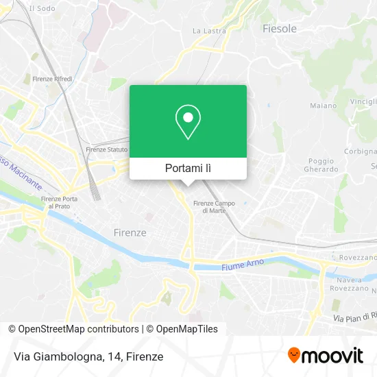 Mappa Via Giambologna, 14