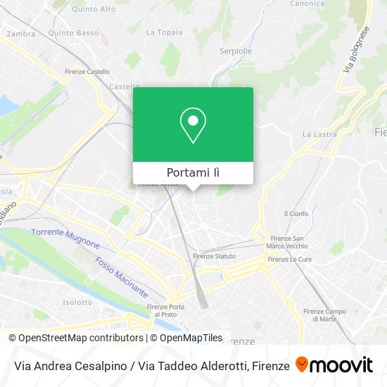 Mappa Via Andrea Cesalpino / Via Taddeo Alderotti